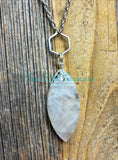 Rainbow Moonstone diffuser necklace