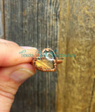 Labradorite Heart rings