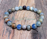 Blue Calcite stretch diffuser bracelets