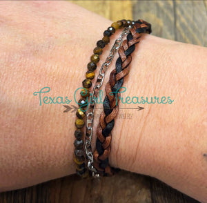 Tiger’s Eye multi strand bracelet