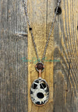 Black Septarian diffuser necklace