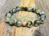 Prehnite stretch diffuser stretch bracelet