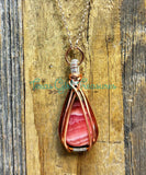 Rhodochrosite diffuser necklaces