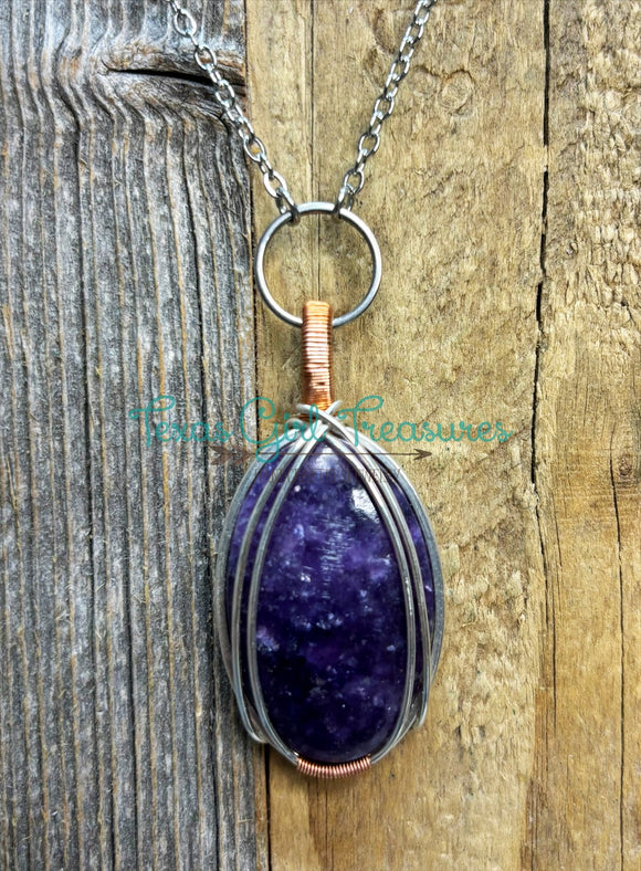Lepidolite Diffuser necklaces