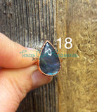 Labradorite Electroformed rings