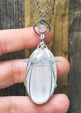 Selenite diffuser necklace