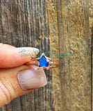 Labradorite Star rings