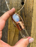 Moonstone roller bottle necklaces