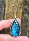 Labradorite Teardrop diffuser necklaces