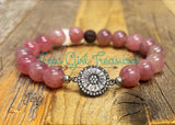 Rose Quartz stretch diffuser bracelet