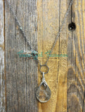 Tourmalinated Quartz Diffuser necklace