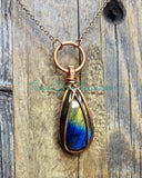 Labradorite Teardrop diffuser necklaces
