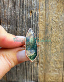 Moss Agate Electroformed Rings