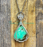 Chrysoprase Diffuser necklaces