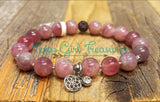 Rose Quartz stretch diffuser bracelet