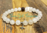 Moonstone stretch diffuser bracelets