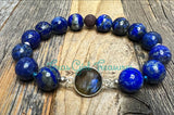 Lapis stretch diffuser bracelet