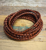 Oval hook clasp leather bracelet - Pick your leather