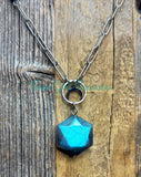 Labradorite Hexagon Diffuser Necklaces