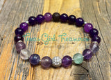 Fluorite stretch diffuser bracelet