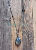 Labradorite Teardrop diffuser necklaces