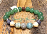 Aventurine stretch diffuser bracelet