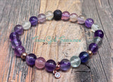 Fluorite stretch diffuser bracelet
