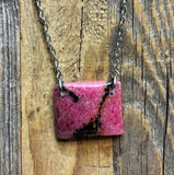 Rhodonite diffuser necklaces