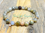 Labradorite stretch diffuser bracelet