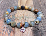 Blue Calcite stretch diffuser bracelets