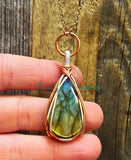 Labradorite Teardrop diffuser necklaces