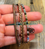 Colorful Tourmaline multi strand bracelet