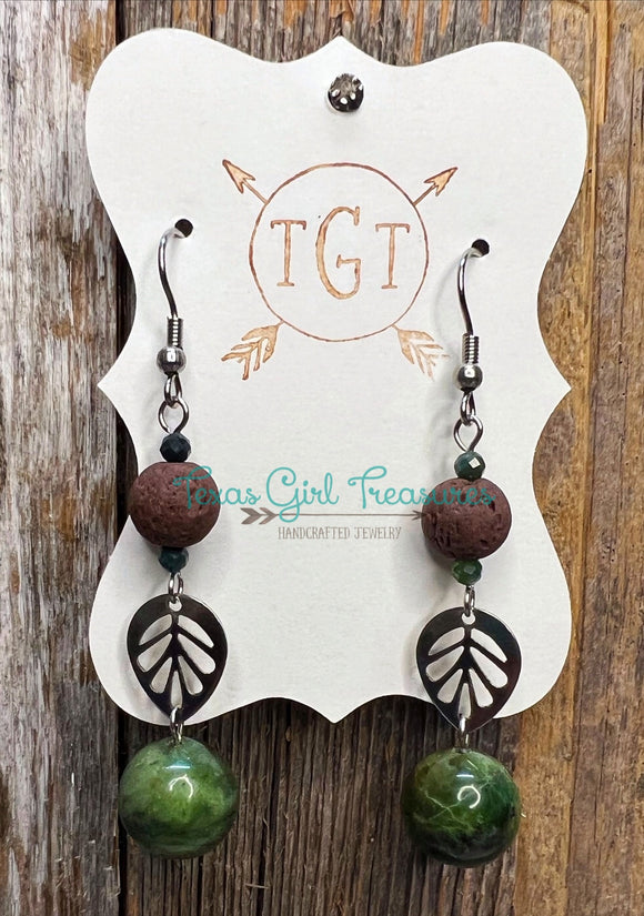 Green Opal Diffuser Earrings