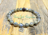 Labradorite stretch diffuser bracelet