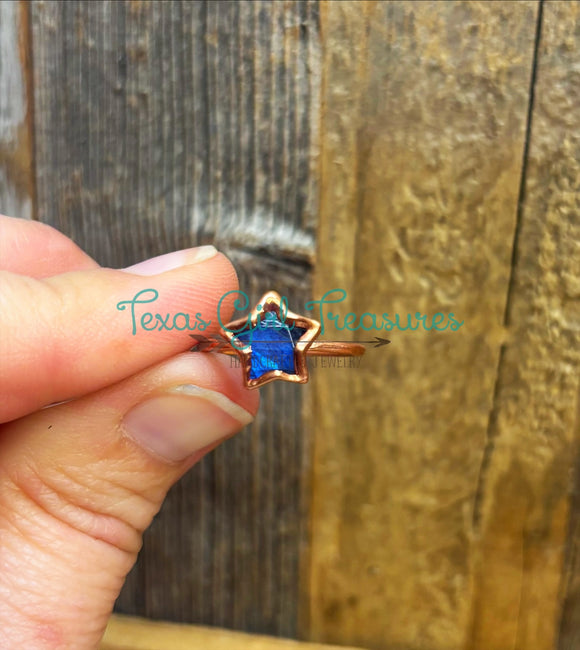 Labradorite Star rings