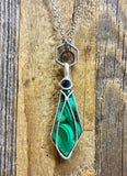 Malachite Diffuser necklace