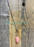Rhodochrosite diffuser necklaces