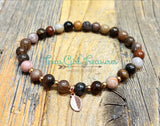 Petrified Wood stretch diffuser bracelets