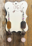 Rose Quartz Diffuser Earrings