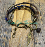 Lapis multi strand bracelet