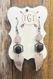 Rose Quartz Diffuser Earrings