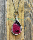 Rhodonite diffuser necklaces