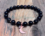 Obsidian stretch diffuser bracelet