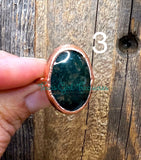 Moss Agate Electroformed Rings