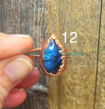 Labradorite Electroformed rings