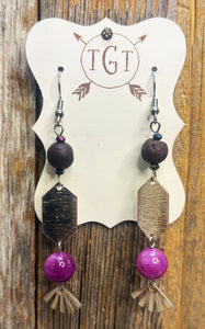 Lepidolite Diffuser Earrings