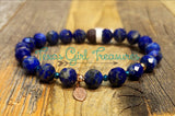 Lapis stretch diffuser bracelet