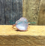 Rose Quartz Electroformed rings