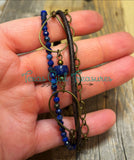 Lapis multi strand bracelet