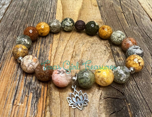 Ocean Jasper stretch diffuser bracelet